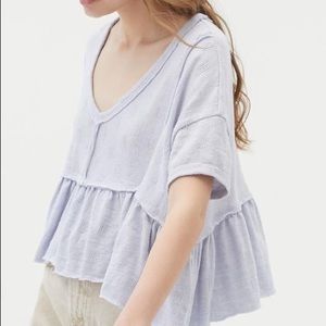UO Demi Ruffle Cropped Tee |Urban Outfitters|